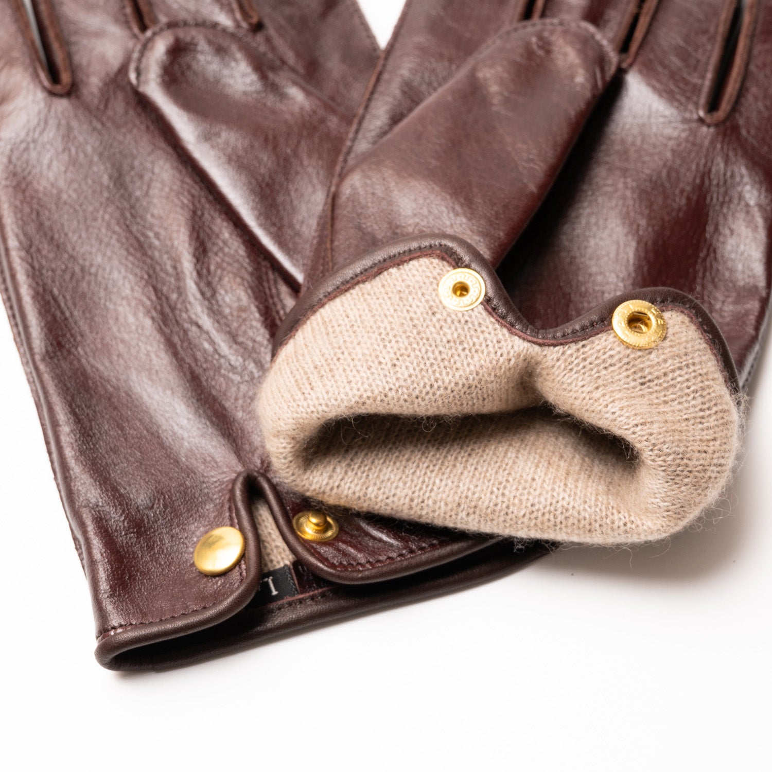WONDER BAGGAGE レザーグローブ ホース＆カシミヤ Mサイズ ホースレザーグローブ［メンズ/洗濯可/防風/ビジネス］-WONDER