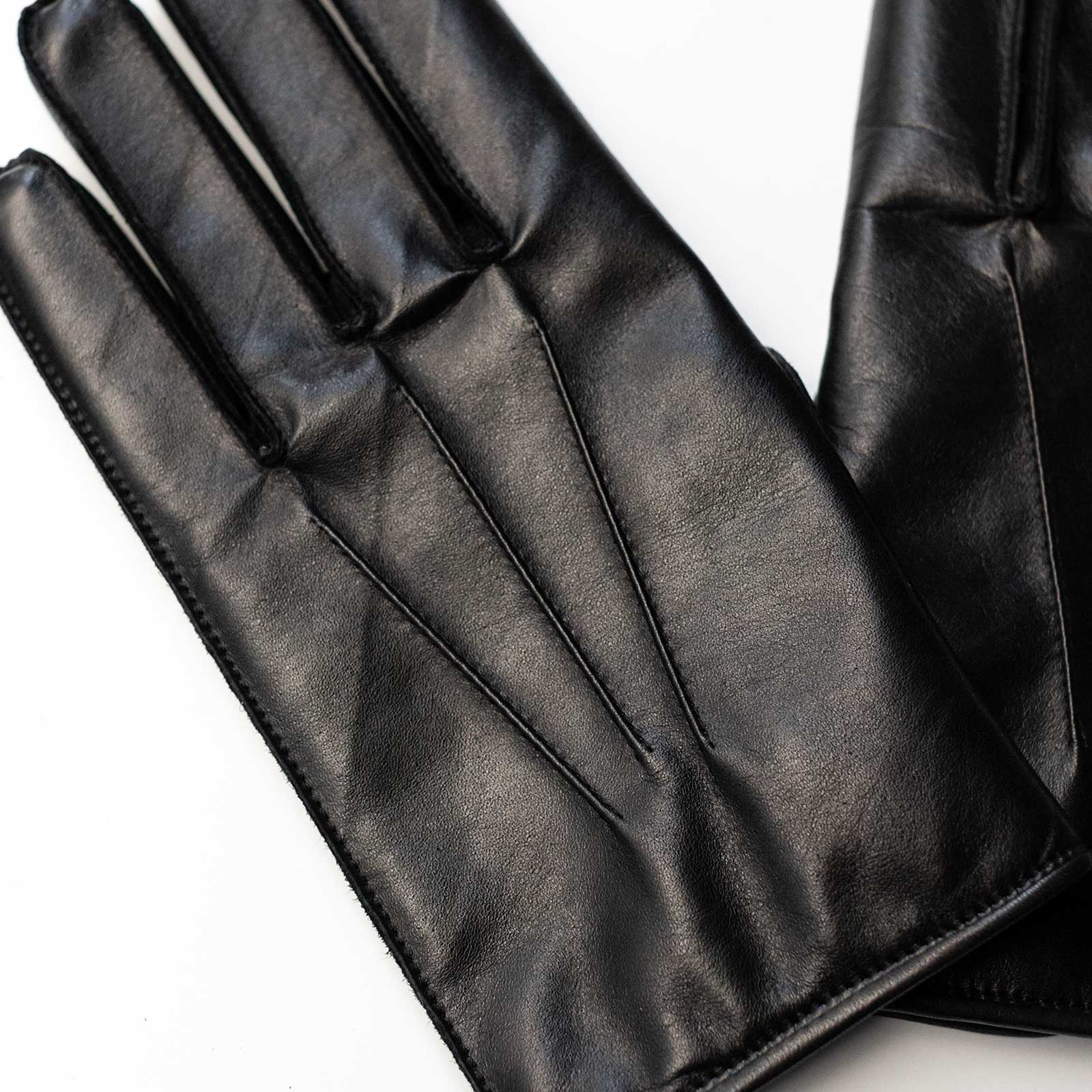 【カシミヤ】WASHABLE LEATHER GLOVES-[BUSINESS]